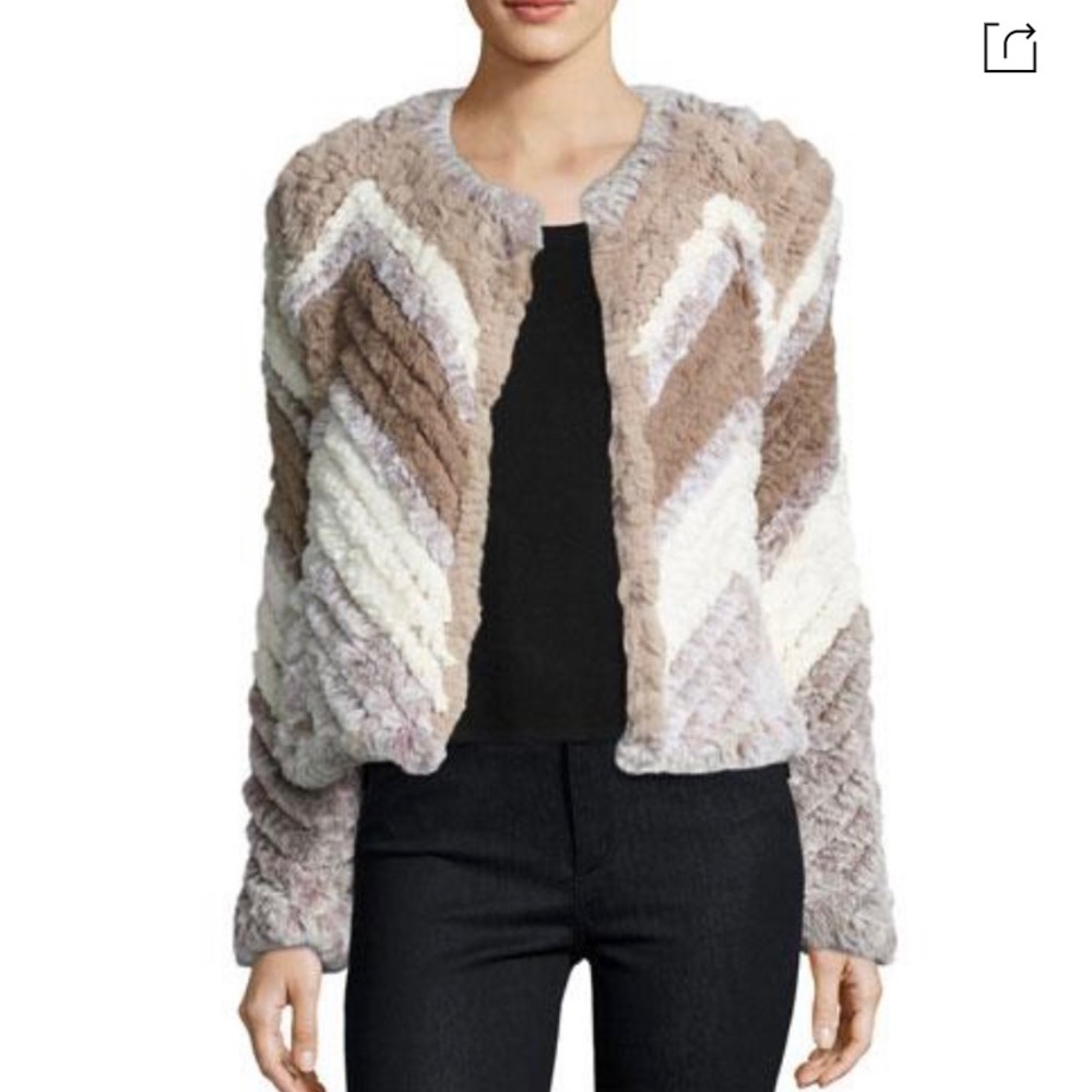 Neiman Marcus Cusp Faux Fur Jacket